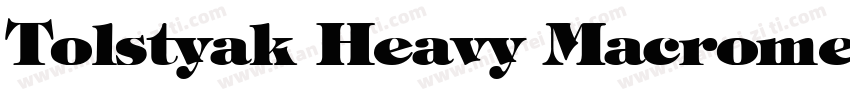 Tolstyak Heavy Macromedia Fontograp字体转换